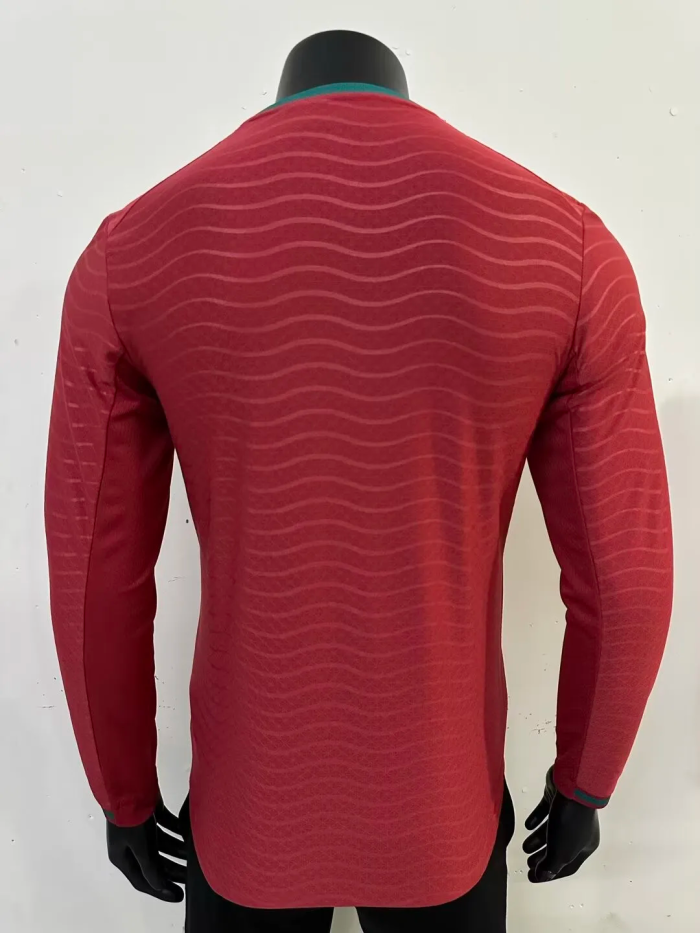 2026 Portugal Home Long Sleeve Player Version Soccer Jersey (长袖球员)