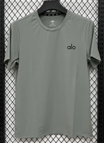 2026 ALO Green Ice Silk Casual T-Shirt