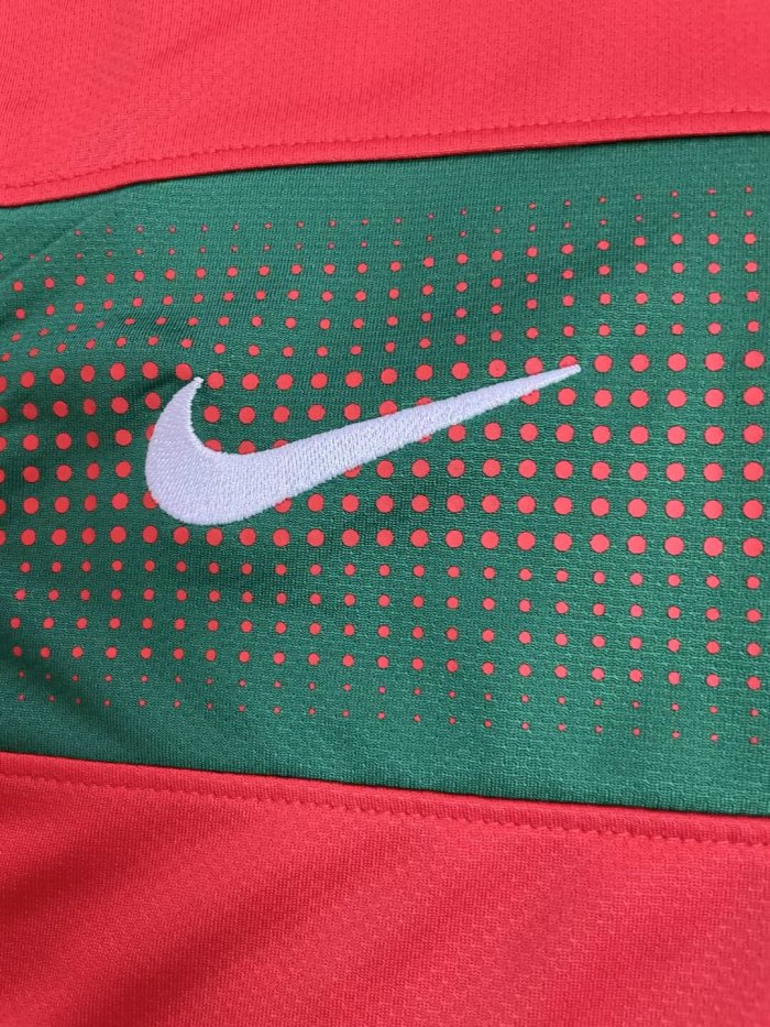 2010 Portugal Home Long Sleeve Retro Soccer Jersey
