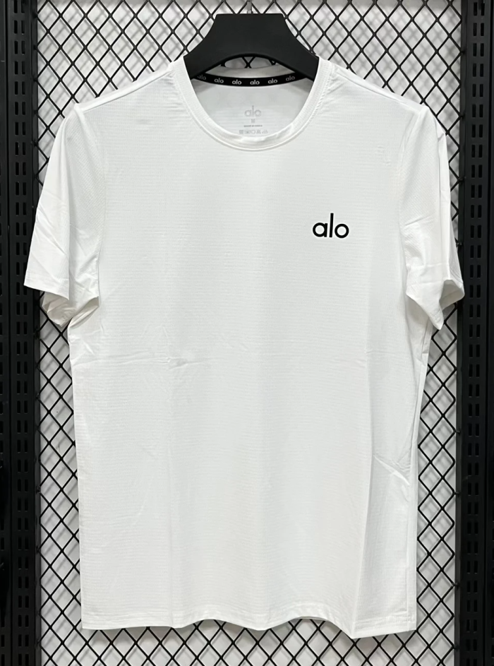 2026 ALO White Ice Silk Casual T-Shirt