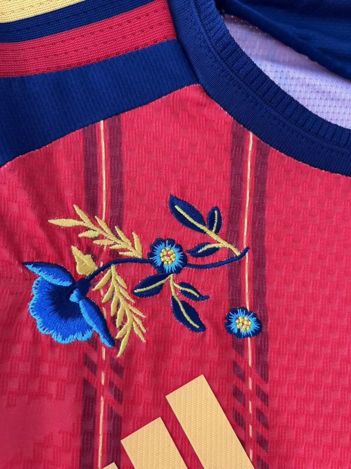 2026 Spain Home Embroidered Version Soccer Jersey