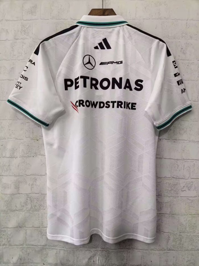 2026 F1 Benz New Pattern Short Sleeve Racing Suit