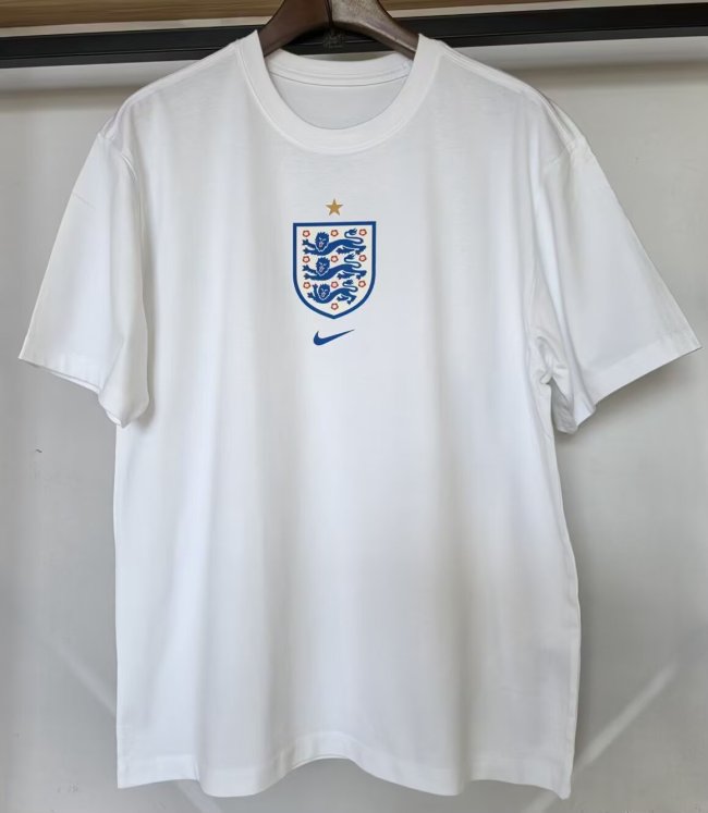 26-27 England White High Quality Casual T-Shirt