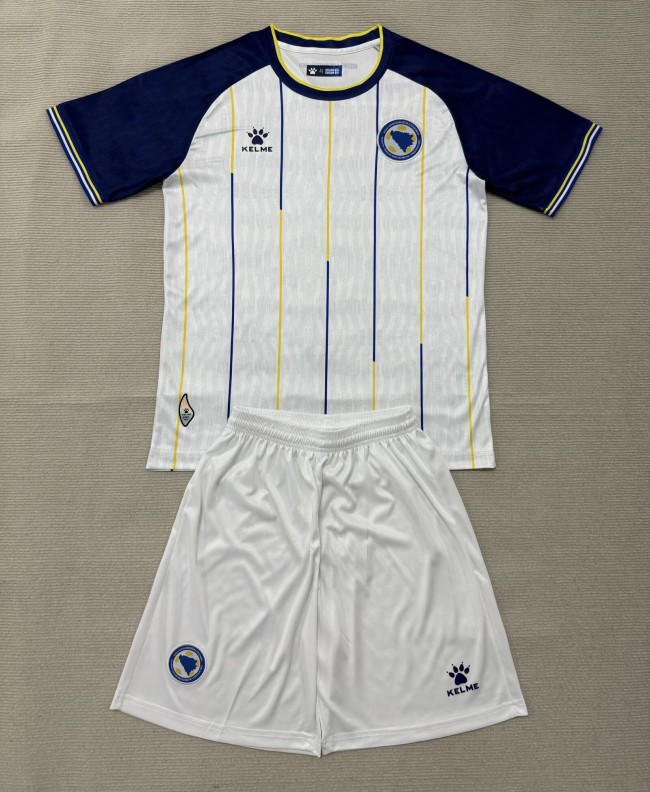 2026 World Cup Bosnia And Herzegovina Away Kids Soccer Jersey