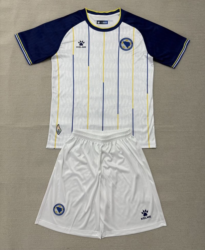 2026 World Cup Bosnia And Herzegovina Away Kids Soccer Jersey