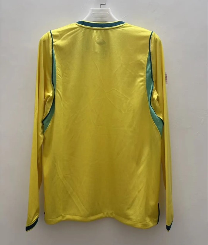 2026 World Cup Brazil Home Long Sleeve Fans Soccer Jersey (长袖)