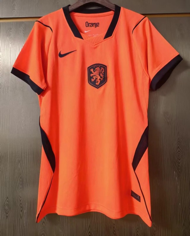 2026 Netherlands Home Women Fans Soccer Jersey (女)