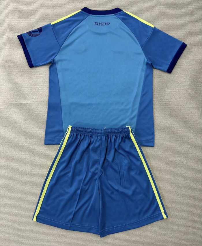 26-27 Real Madrid Blue GoalKeeper Kids Soccer Jersey