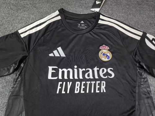 26-27 Real Madrid Black GoalKeeper Fans Soccer Jersey