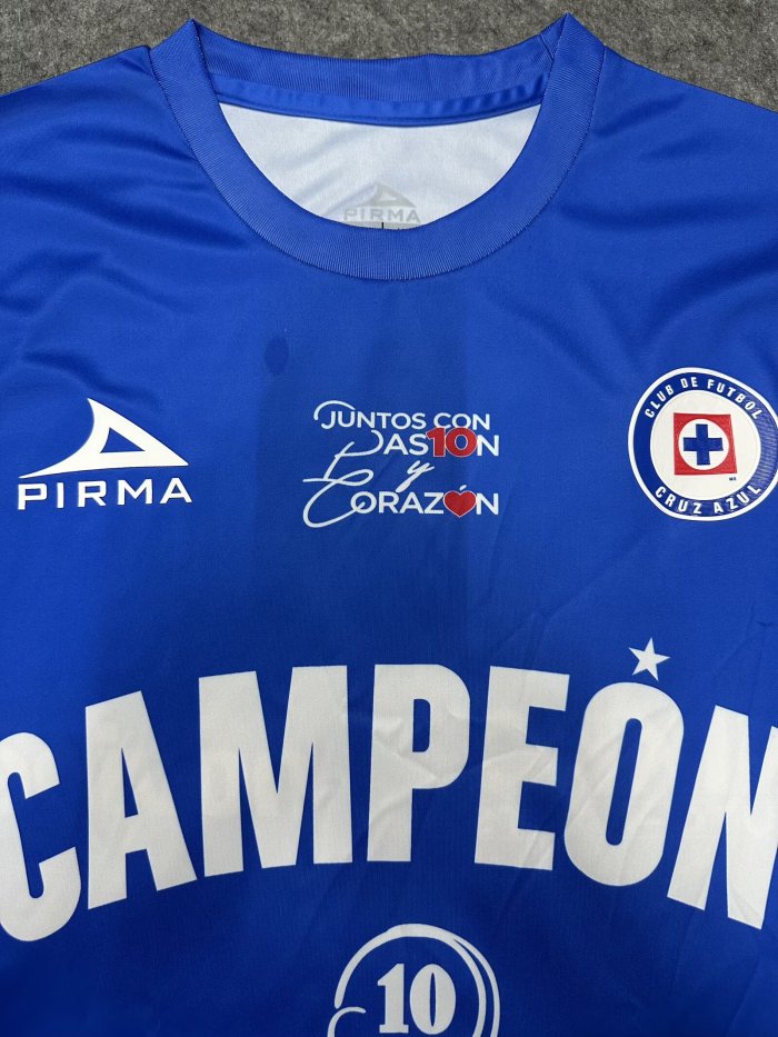26-27 Cruz Azul Champion Commemorative Edition Fans Soccer Jersey
