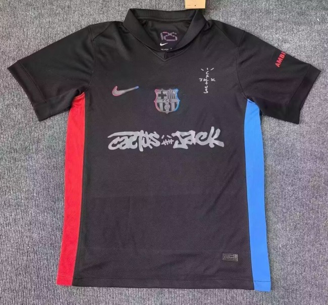 24-25 Barcelona Away Fans Version Soccer Jersey