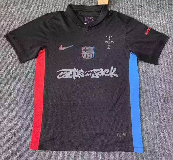 24-25 Barcelona Away Fans Version Soccer Jersey