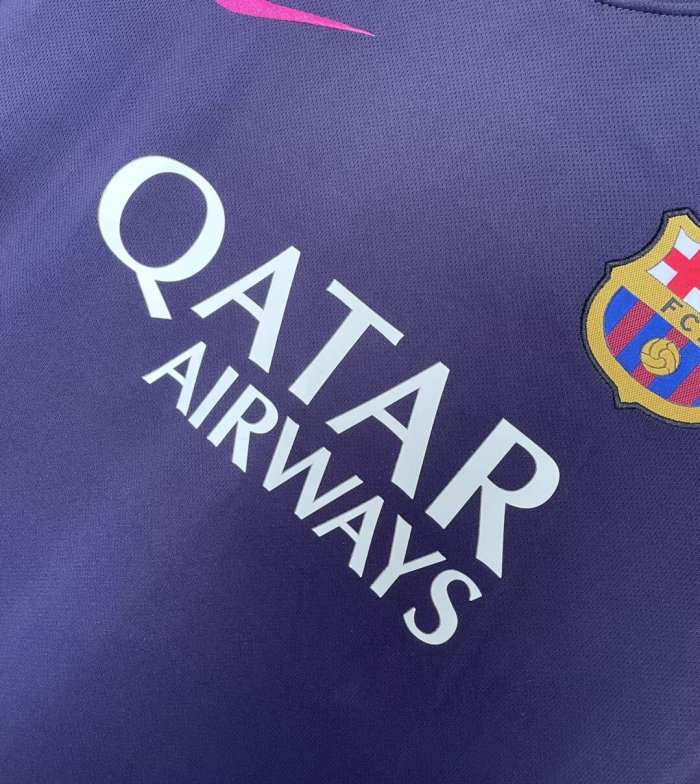 2016-2017 Barcelona Away Long sleeves Retro Soccer Jersey