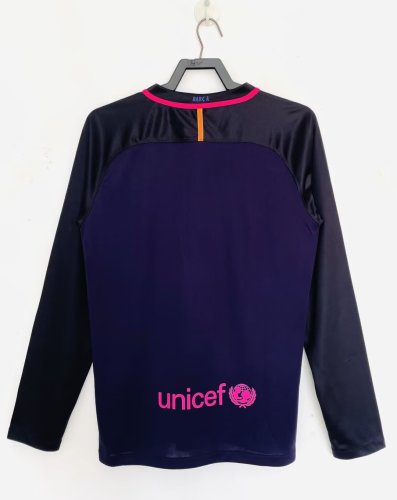 2016-2017 Barcelona Away Long sleeves Retro Soccer Jersey