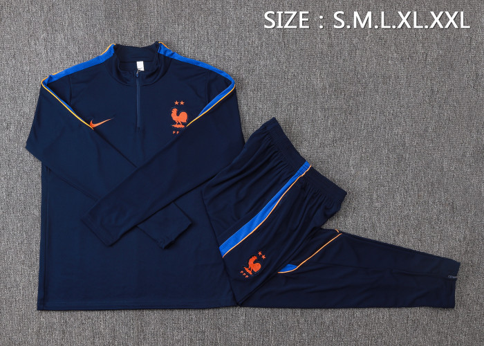 26-27 France High Quality Half Pull Tracksuit