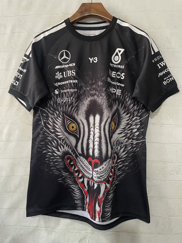 2026 F1 Benz New Pattern Short Sleeve Racing Suit