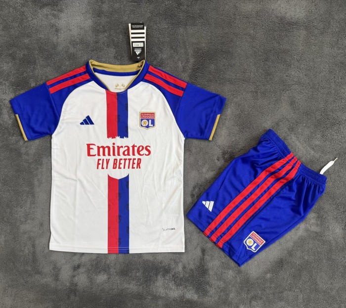 26-27 Lyon Home Leaked Edition Kids Soccer Jersey