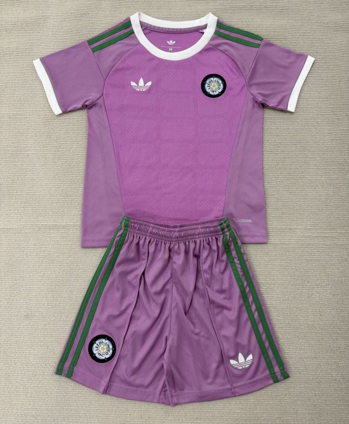 26-27 Leeds United Purple GoalKeeper Kids Soccer Jersey