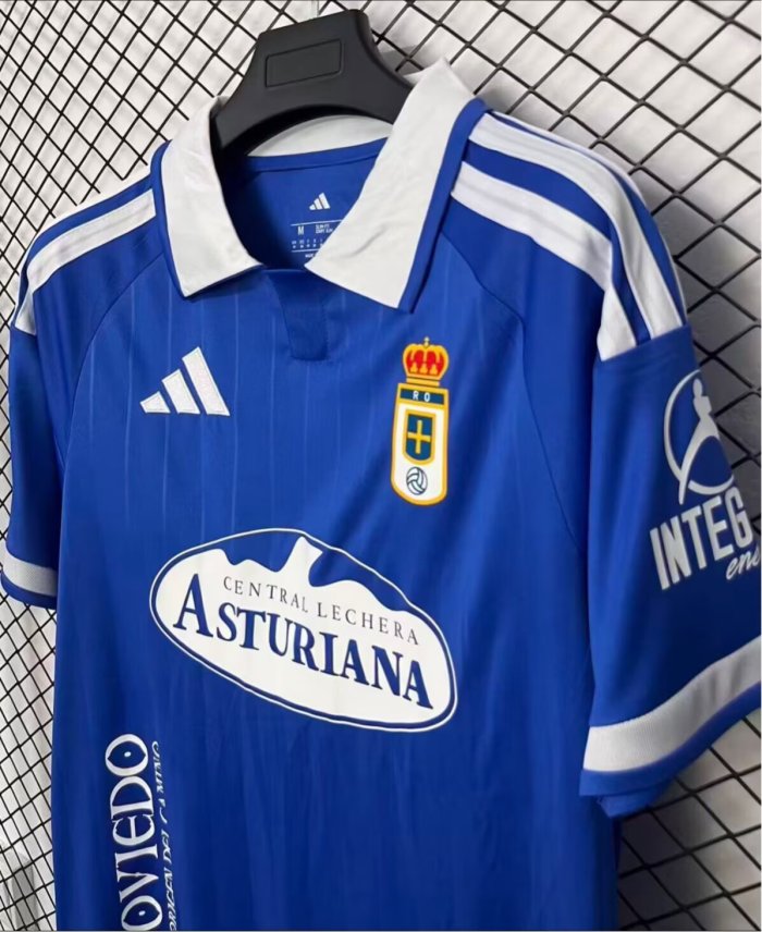 26-27 Real Oviedo Home Fans Soccer Jersey