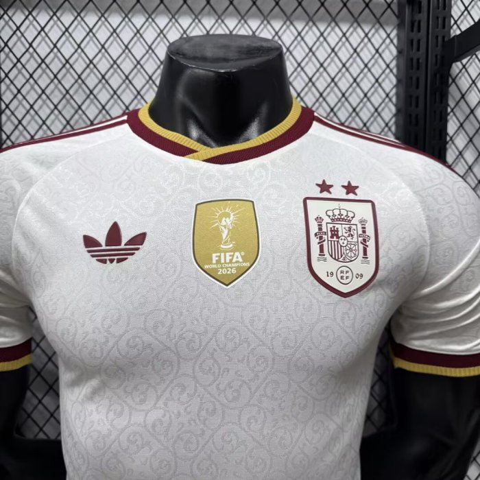 2026 World Cup Spain Away Player Version Soccer Jersey (With 2 Star)*两颗星