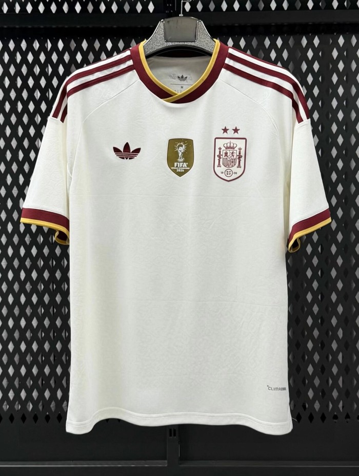 2026 World Cup Spain Away Fans Soccer Jersey (With 2 Star)*两颗星
