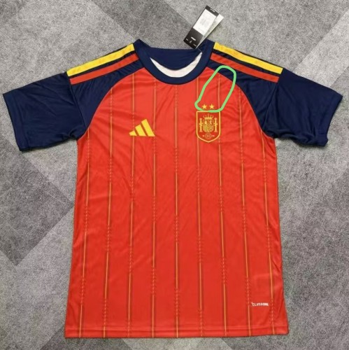 2026 World Cup Spain Home Print CAMPEONES #26 Fans Soccer Jersey (With 2 Star)*两颗星