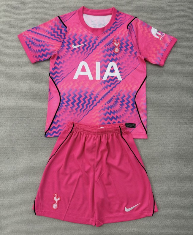 26-27 TOT Pink GoalKeeper Kids Soccer Jersey