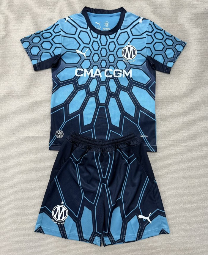 26-27 Marseille Blue GoalKeeper Adult Suit