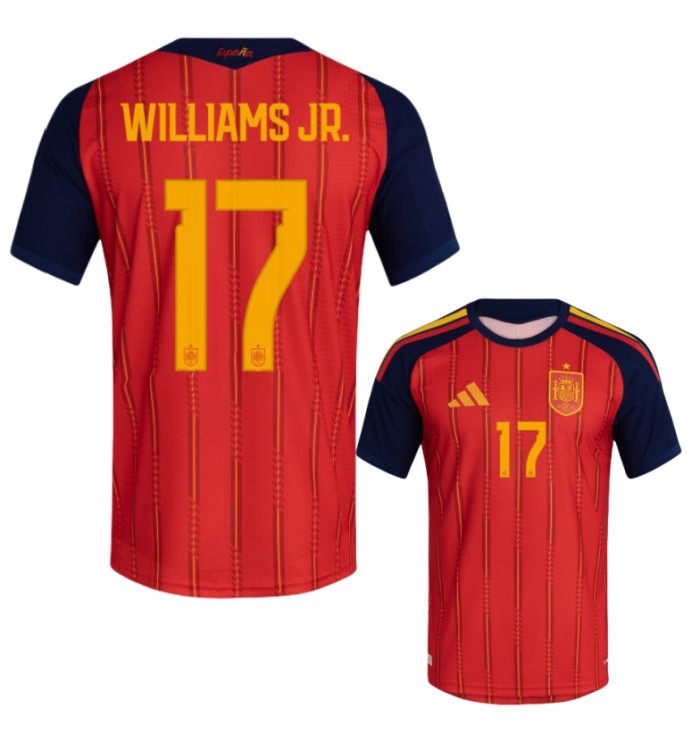 2026 Spain Home Women Cheerleading Short-sleeved (With 2 Star)*两颗星
