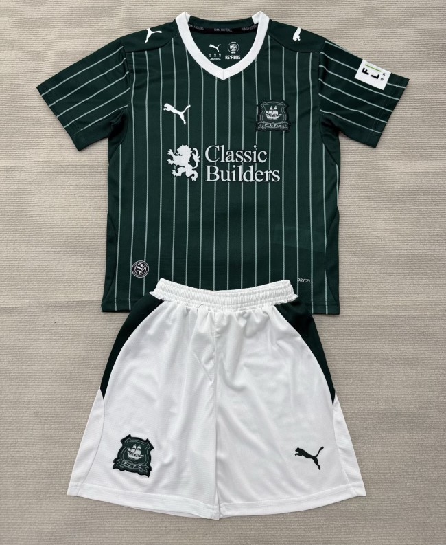 26-27 Plymouth FC Home Kids Soccer Jersey