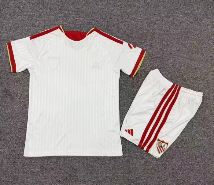 26-27 Sevilla Home Kids Soccer Jersey