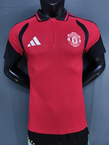 26-27 Manchester United Red Special Edition Player Version Half Pull Training shirts