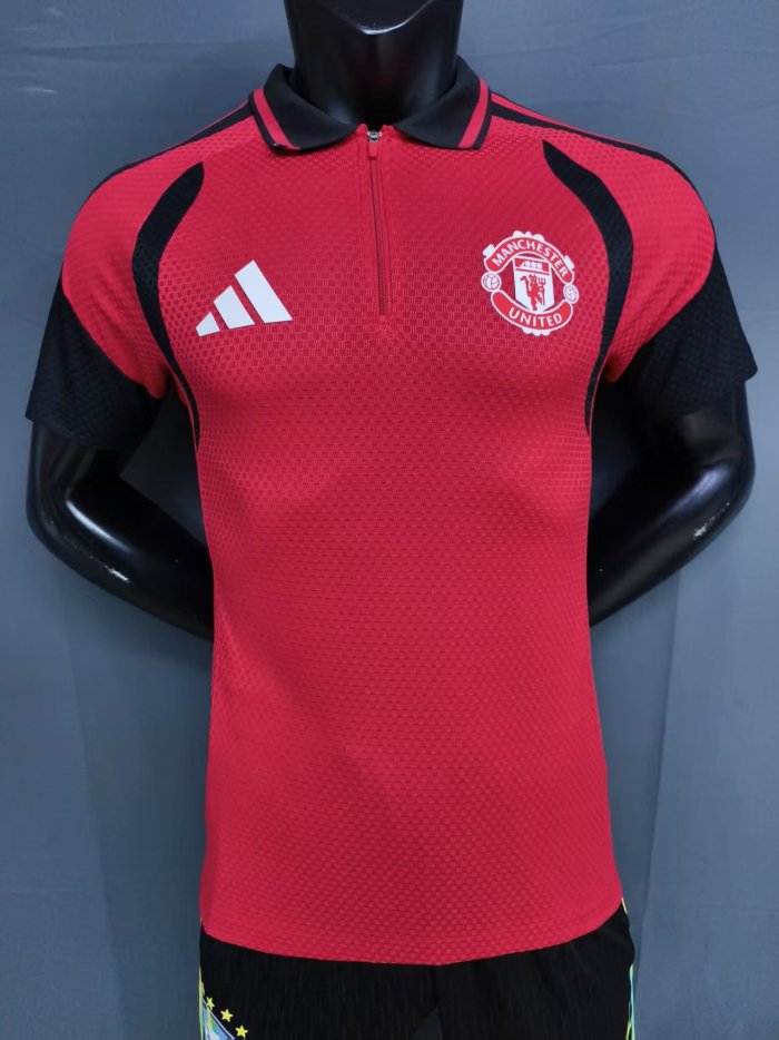 26-27 Manchester United Red Special Edition Player Version Half Pull Training shirts