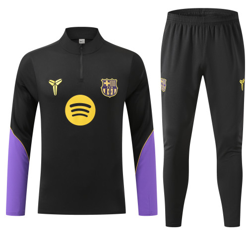 26-27 Barcelona High Quality Half Pull Tracksuit