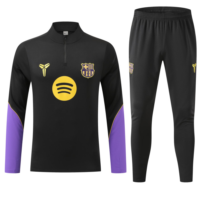 26-27 Barcelona High Quality Half Pull Tracksuit