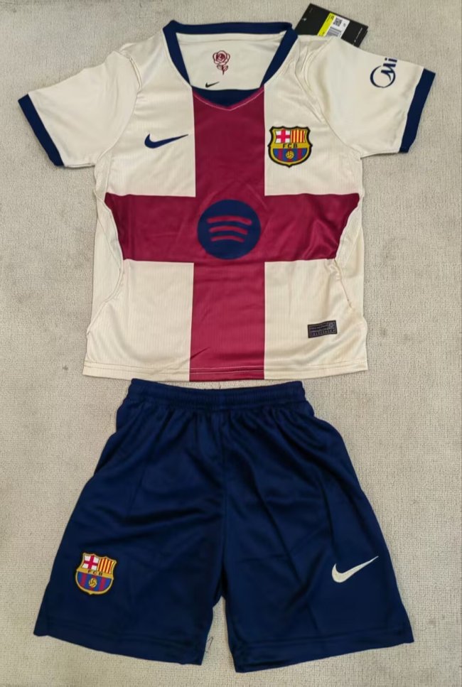 26-27 Barcelona Fourth Leaked Edition Kids Soccer Jersey