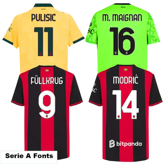 26-27 AC Milan Home Long Sleeve Fans Soccer Jersey (长袖)