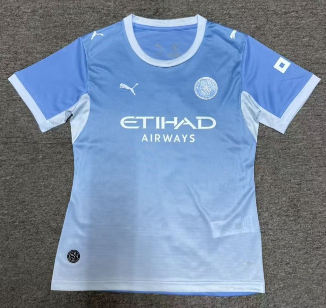26-27 Manchester City Home Women Fans Soccer Jersey (女)