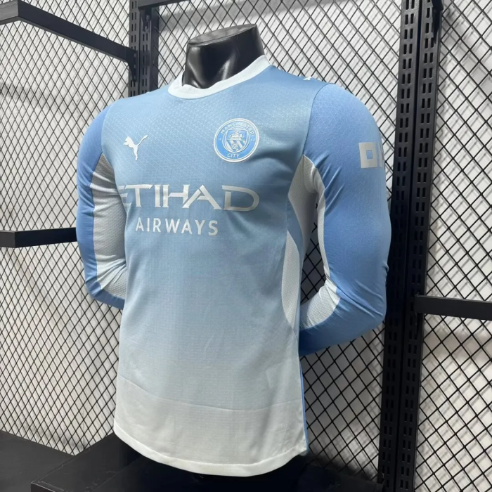 26-27 Manchester City Home Long Sleeve Player Version Soccer Jersey (长袖球员)
