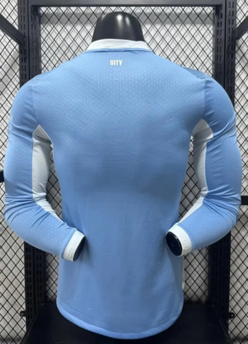 26-27 Manchester City Home Long Sleeve Player Version Soccer Jersey (长袖球员)