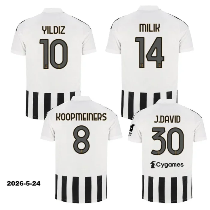 26-27 Juventus Home Embroidered Version Fans Soccer Jersey