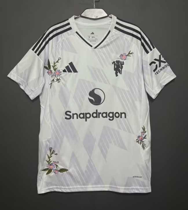 25-26 Manchester United Away Embroidered Version Fans Soccer Jersey