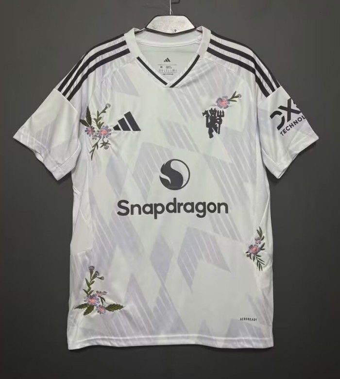 25-26 Manchester United Away Embroidered Version Fans Soccer Jersey