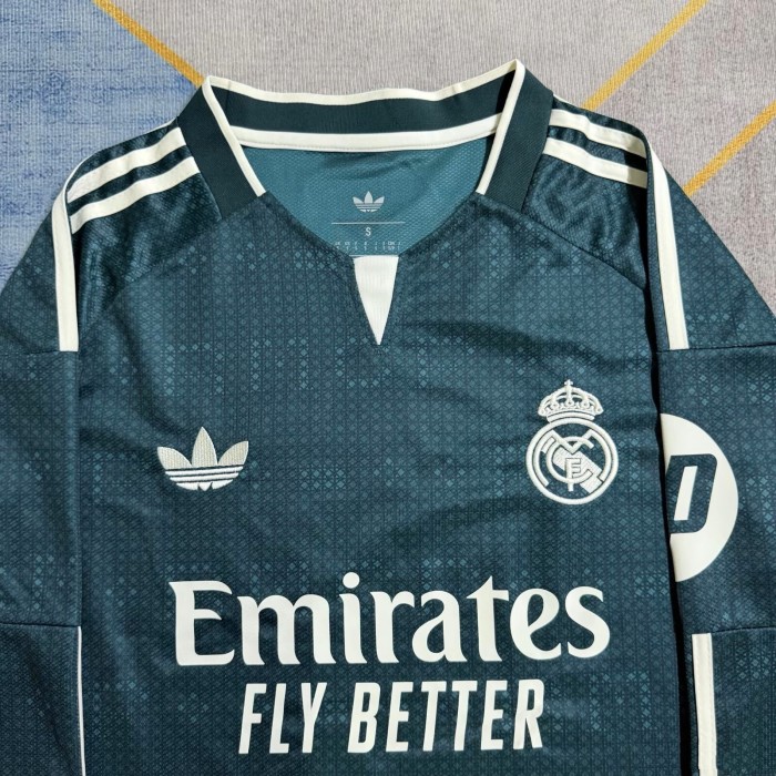 26-27 Real Madrid Away Long Sleeve Fans Soccer Jersey (长袖)