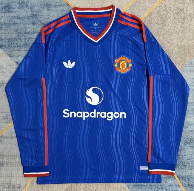 26-27 Manchester United Away Long Sleeve Fans Soccer Jersey (长袖)