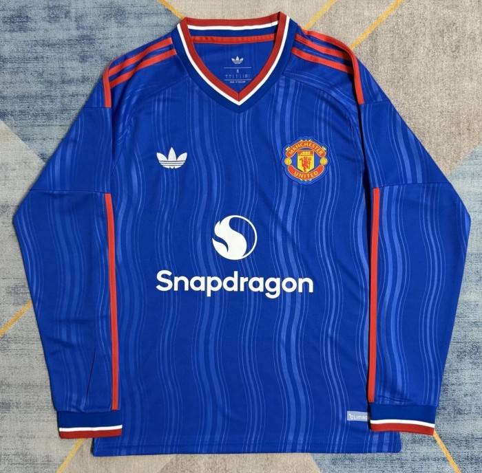 26-27 Manchester United Away Long Sleeve Fans Soccer Jersey (长袖)