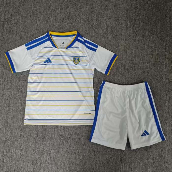 26-27 Leeds United Home Kids Soccer Jersey