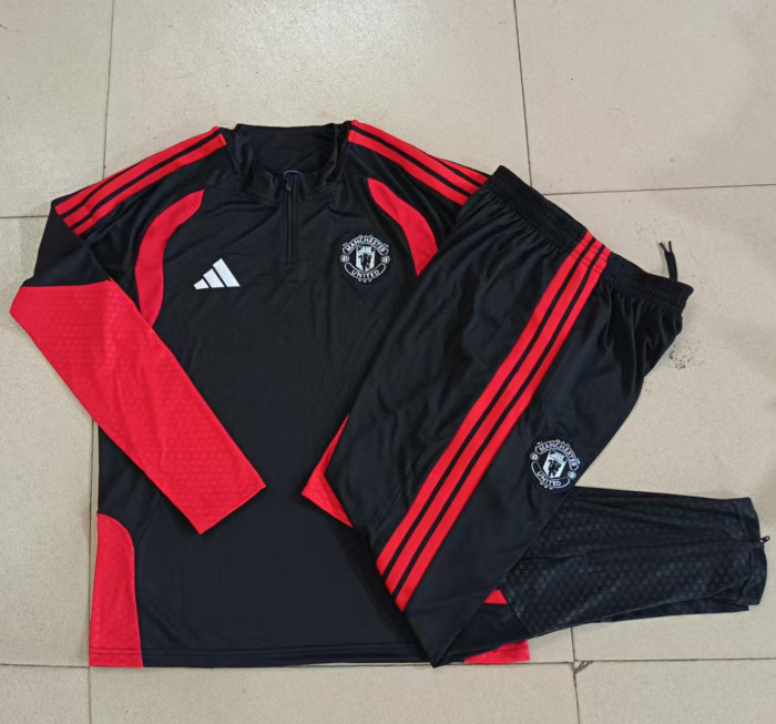 26-27 Manchester United High Quality Half Pull Tracksuit