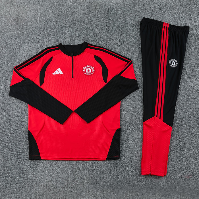 26-27 Manchester United High Quality Half Pull Tracksuit