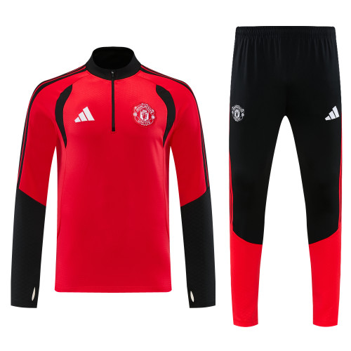 26-27 Manchester United High Quality Half Pull Tracksuit